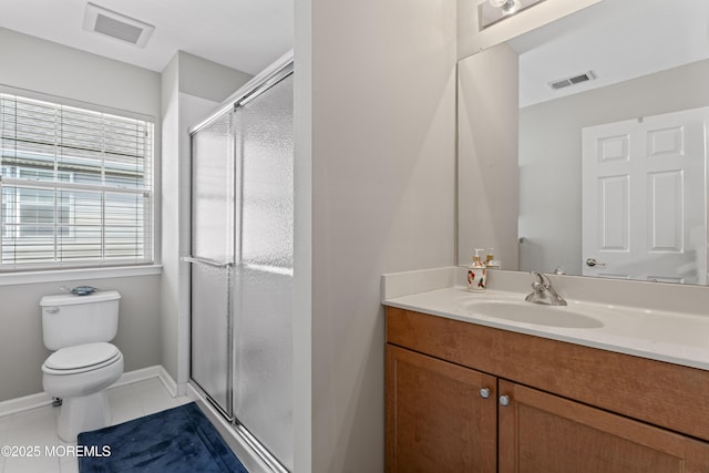 78 Honeysuckle Dr, Manahawkin, NJ 08050 - full bathroom featuring vanity, a stall shower, and tile patterned flooring