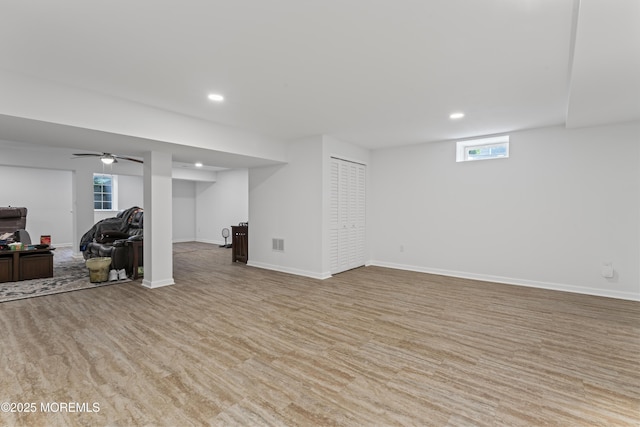 78 Honeysuckle Dr, Manahawkin, NJ 08050 - below grade area with recessed lighting and light carpet