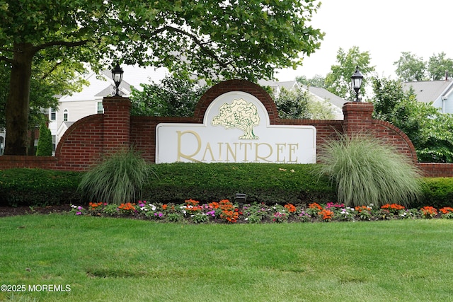 186 Snow Drop Pl, Freehold, NJ 07728 - community / neighborhood sign featuring a lawn