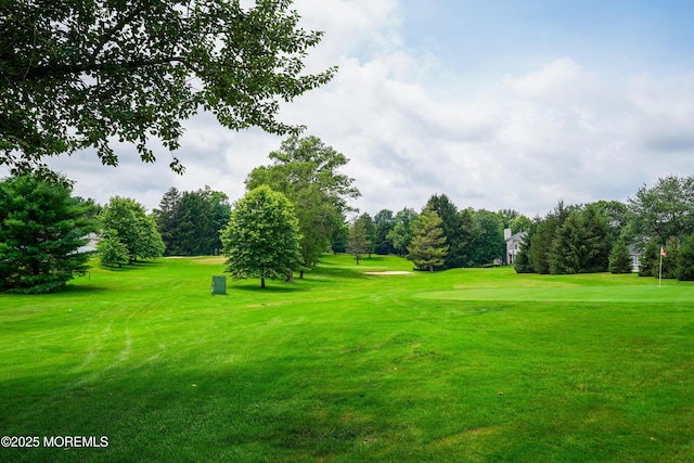 186 Snow Drop Pl, Freehold, NJ 07728 - view of community featuring a lawn, view of scattered trees, and golf course view
