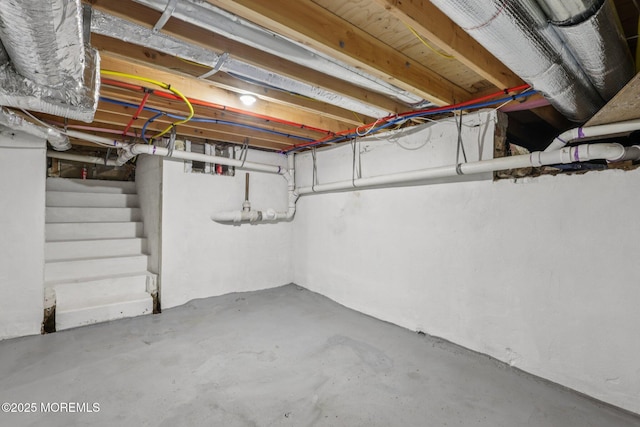 68 Cypress St, Long Branch, NJ 07740 - unfinished basement with stairway