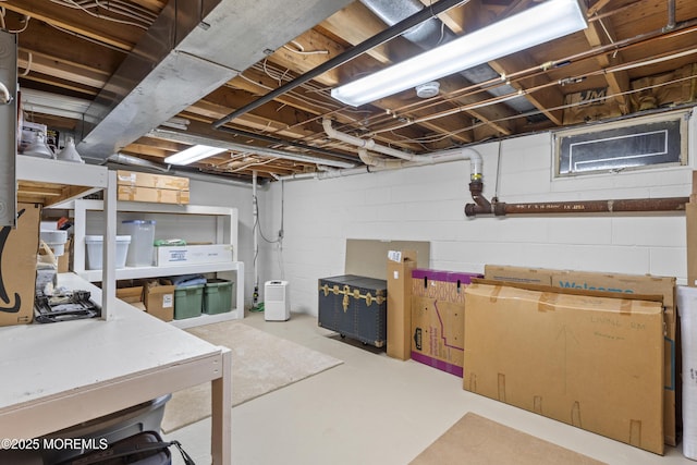 11 Sharon Dr, Ocean Twp, NJ 07712 - unfinished basement featuring concrete block wall