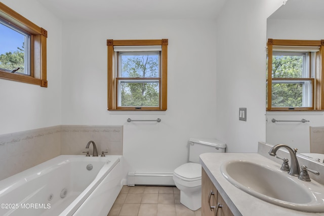 211 Meadow Blvd, Brick, NJ 08723 - bathroom featuring a jetted tub, plenty of natural light, and tile patterned floors