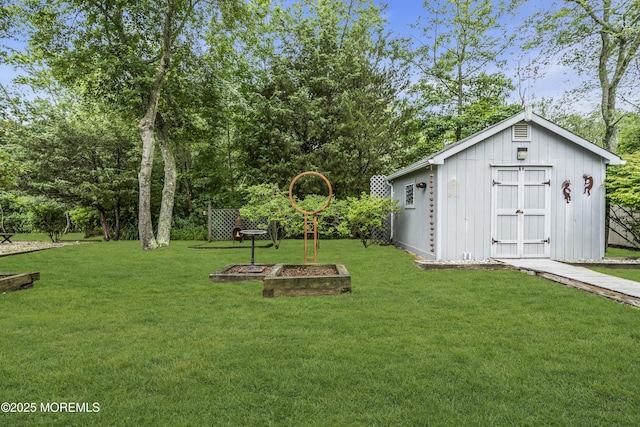 211 Meadow Blvd, Brick, NJ 08723 - view of grassy yard with a storage unit