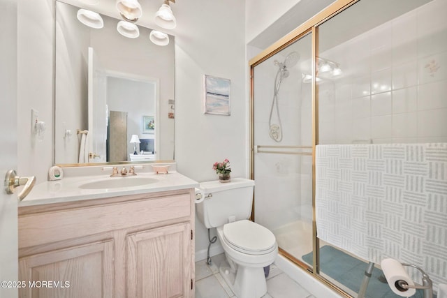 9 Old Cider Mill Rd, Manalapan, NJ 07726 - full bath featuring tile patterned flooring, a stall shower, and vanity