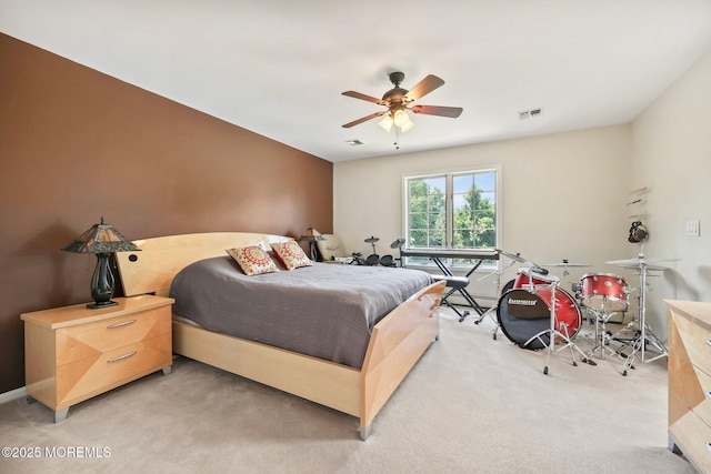 9 Old Cider Mill Rd, Manalapan, NJ 07726 - bedroom with light colored carpet and ceiling fan