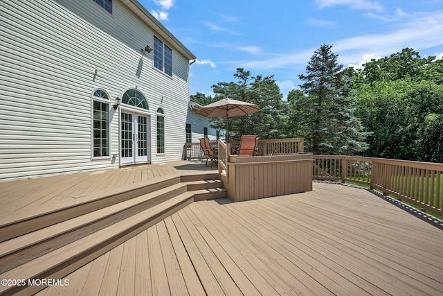 9 Old Cider Mill Rd, Manalapan, NJ 07726 - deck featuring french doors and outdoor dining space