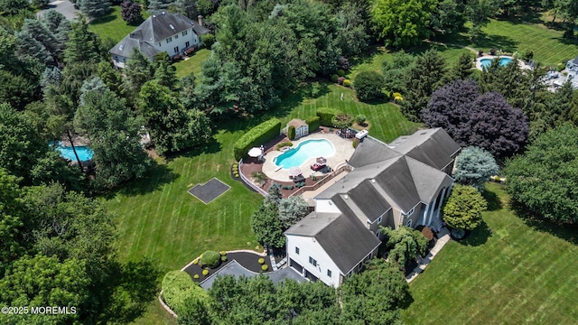 9 Old Cider Mill Rd, Manalapan, NJ 07726 - aerial view of a pool area