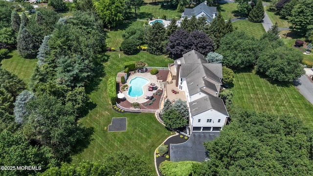 9 Old Cider Mill Rd, Manalapan, NJ 07726 - aerial view of property's location featuring a pool area