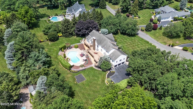 9 Old Cider Mill Rd, Manalapan, NJ 07726 - aerial view of property's location featuring a pool