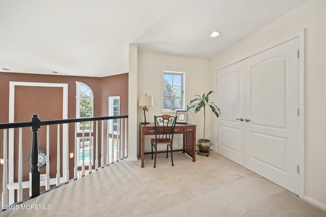 9 Old Cider Mill Rd, Manalapan, NJ 07726 - office featuring healthy amount of natural light, carpet flooring, and recessed lighting