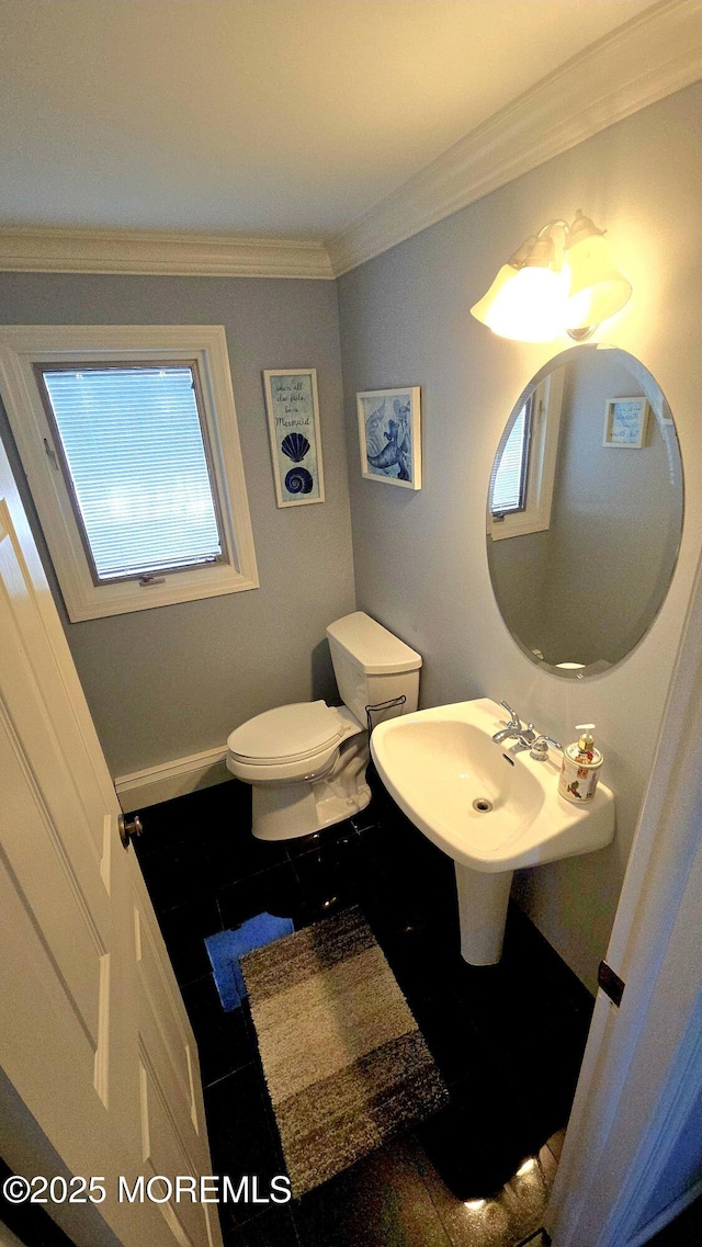 417 Carter Ave, Point Pleasant Beach, NJ 08742 - half bathroom with crown molding and toilet