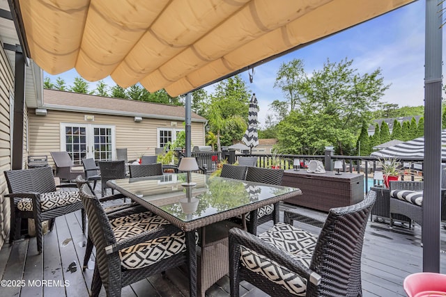 707 Cambridge Rd, Lanoka Harbor, NJ 08734 - wooden deck featuring outdoor dining space and french doors