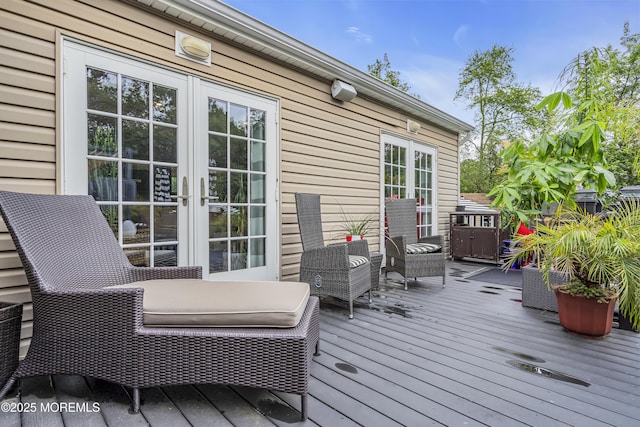 707 Cambridge Rd, Lanoka Harbor, NJ 08734 - wooden terrace featuring french doors