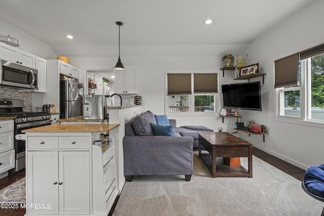 908 S Concourse, Keyport, NJ 07735 - living room featuring recessed lighting and wood finished floors