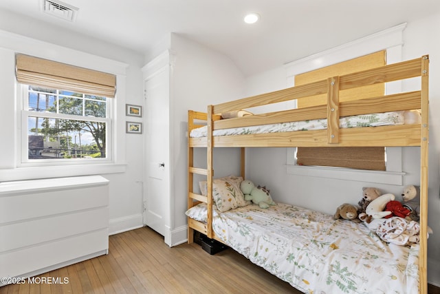 312 Lake Dr, Allenhurst, NJ 07711 - bedroom featuring hardwood / wood-style floors, recessed lighting, and lofted ceiling