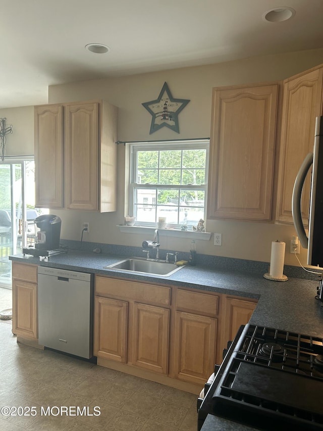 16 Aarons Way, Brick, NJ 08723 - kitchen with appliances with stainless steel finishes and light brown cabinetry