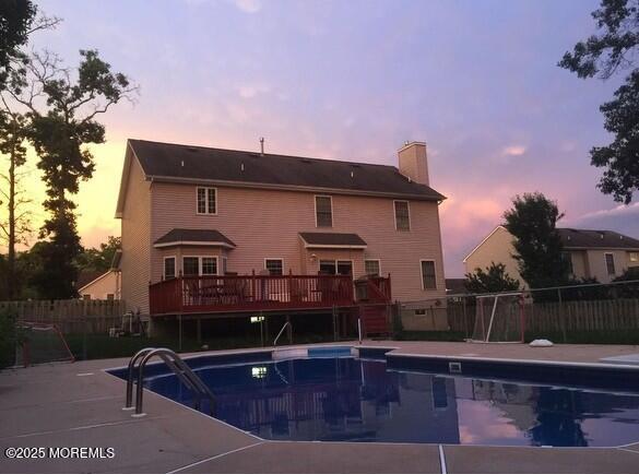 16 Aarons Way, Brick, NJ 08723 - view of swimming pool featuring a wooden deck