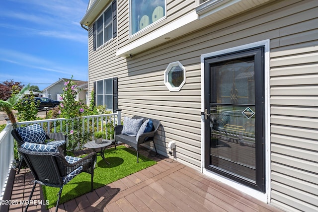 1020 Sarasota Dr, Forked River, NJ 08731 - view of wooden deck