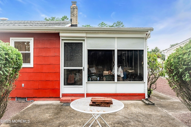 13 Millbrook Ct, Toms River, NJ 08757 - back of property with crawl space and a chimney