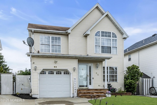 64 Scarlet Dr, Parlin, NJ 08859 - view of front of property with an attached garage and a gate