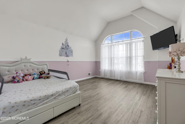 64 Scarlet Dr, Parlin, NJ 08859 - bedroom with vaulted ceiling and light wood-type flooring