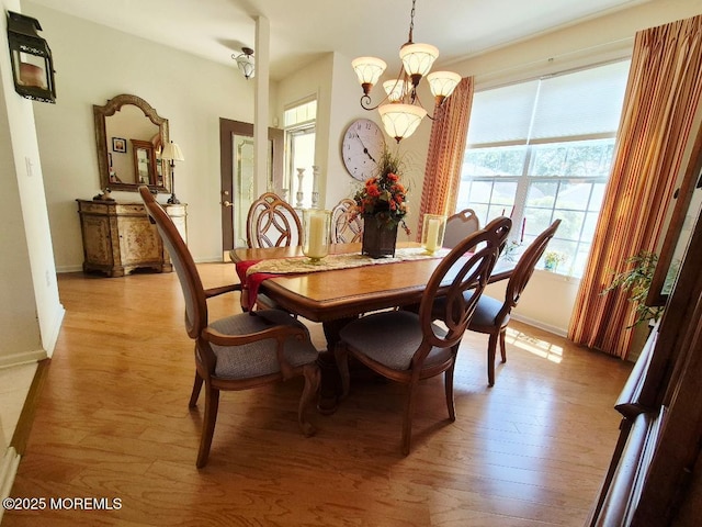 17 Marigold Ln, Little Egg Harbor, NJ 08087 - dining space with a chandelier and light wood-style floors