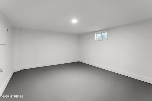 147 Montrose Rd, Colts Neck, NJ 07722 - basement featuring baseboards and recessed lighting