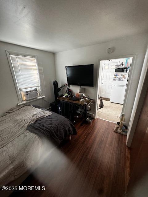 240 Beachwood Blvd, Beachwood, NJ 08722 - bedroom with refrigerator, wood finished floors, and cooling unit