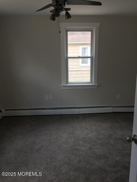 240 Beachwood Blvd, Beachwood, NJ 08722 - unfurnished room featuring ceiling fan, carpet flooring, and baseboard heating