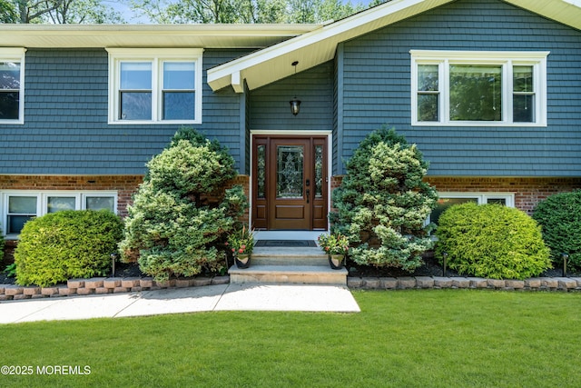 1617 Doris St, Wall, NJ 07719 - view of front of property with a front lawn and brick siding