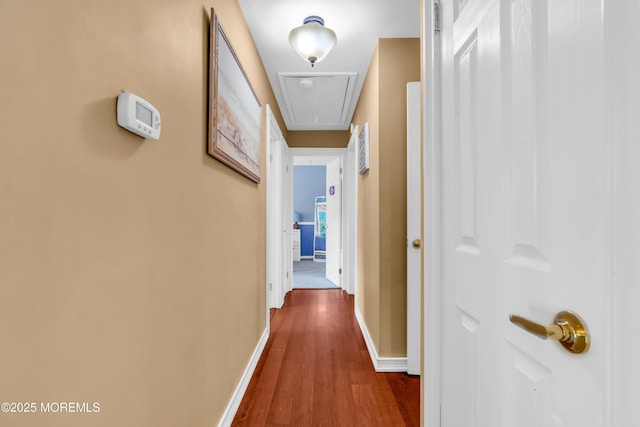 1617 Doris St, Wall, NJ 07719 - hall with attic access and dark wood finished floors