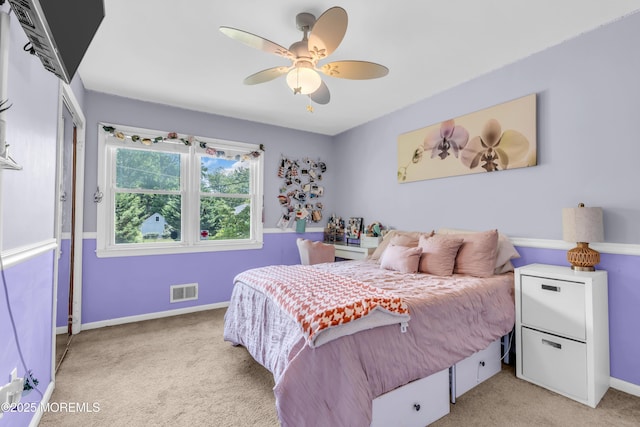 1617 Doris St, Wall, NJ 07719 - bedroom with light colored carpet and ceiling fan