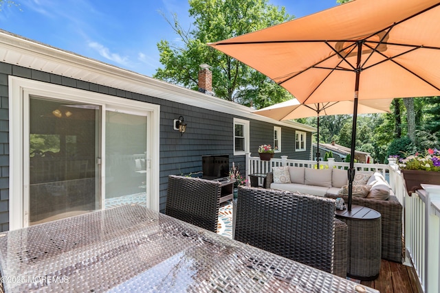 1617 Doris St, Wall, NJ 07719 - wooden terrace with an outdoor living space
