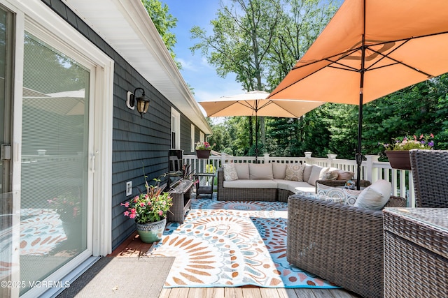1617 Doris St, Wall, NJ 07719 - view of patio featuring an outdoor hangout area
