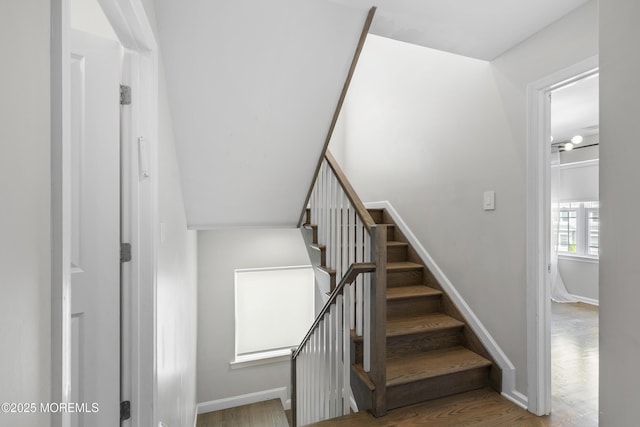 94 Bradhurst Ave, Lakewood, NJ 08701 - stairs with wood finished floors and baseboards