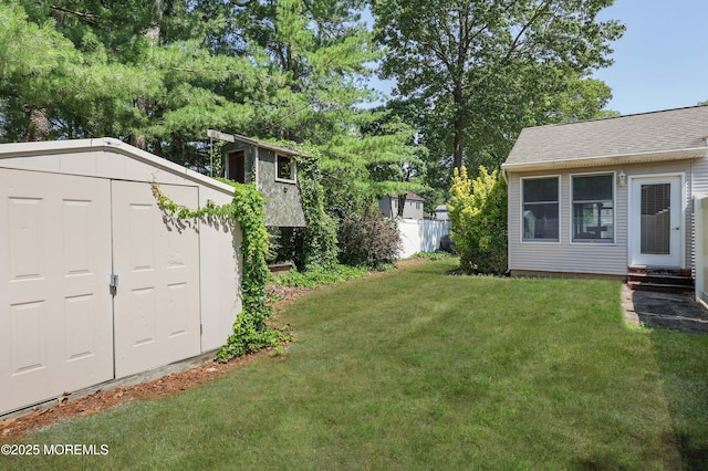 8 N Cherokee Ln, Brick, NJ 08724 - view of green lawn featuring a storage unit