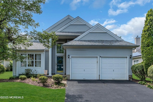 12 Drayton Rd, Manchester, NJ 08759 - view of front of house with driveway, a garage, a front lawn, and a shingled roof