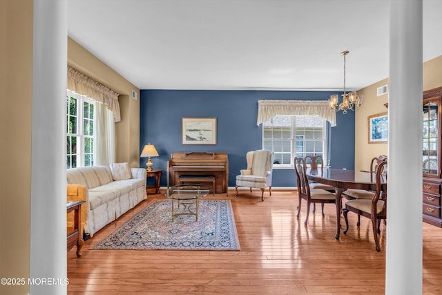 12 Drayton Rd, Manchester, NJ 08759 - living area featuring hardwood / wood-style floors and a chandelier