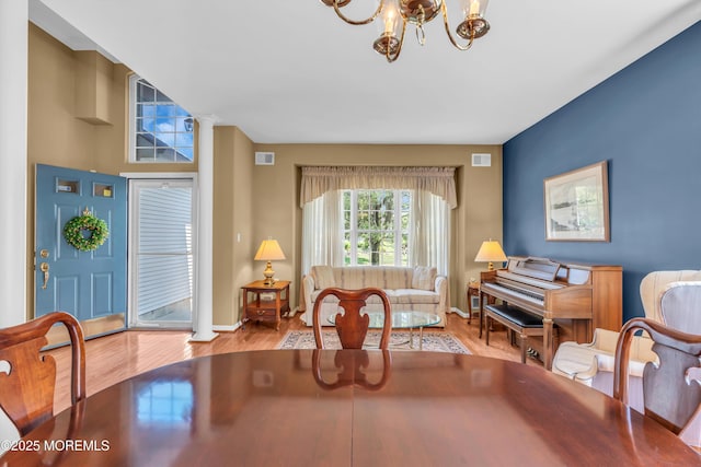 12 Drayton Rd, Manchester, NJ 08759 - dining area featuring a chandelier and wood finished floors