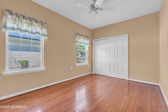12 Drayton Rd, Manchester, NJ 08759 - unfurnished bedroom with hardwood / wood-style flooring, a closet, and ceiling fan