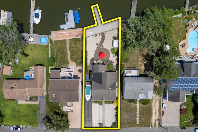 52 Kettle Creek Dr, Brick, NJ 08723 - aerial view of property's location with a pool area and property boundaries highlighted