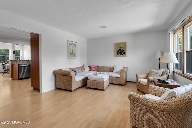 52 Kettle Creek Dr, Brick, NJ 08723 - living area with light wood-style flooring and baseboard heating