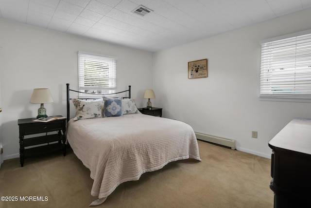 52 Kettle Creek Dr, Brick, NJ 08723 - bedroom with a baseboard radiator and light carpet