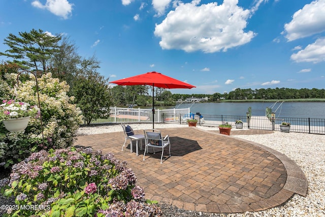 52 Kettle Creek Dr, Brick, NJ 08723 - fenced backyard with a patio area and a water view
