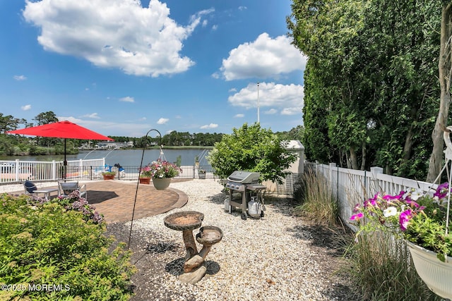 52 Kettle Creek Dr, Brick, NJ 08723 - view of patio / terrace featuring area for grilling and a water view