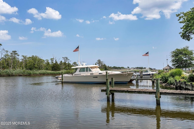 52 Kettle Creek Dr, Brick, NJ 08723 - dock with a water view and boat lift