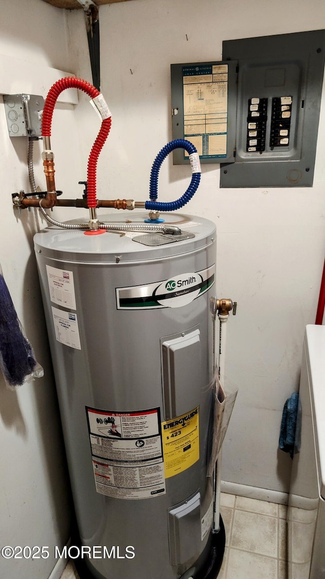 4 Snowberry Ln Unit D, Whiting, NJ 08759 - utility room featuring water heater and electric panel