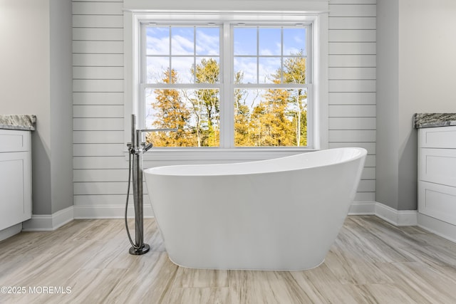 837 Naryshkin Way, Toms River, NJ 08753 - bathroom with vanity and a freestanding bath