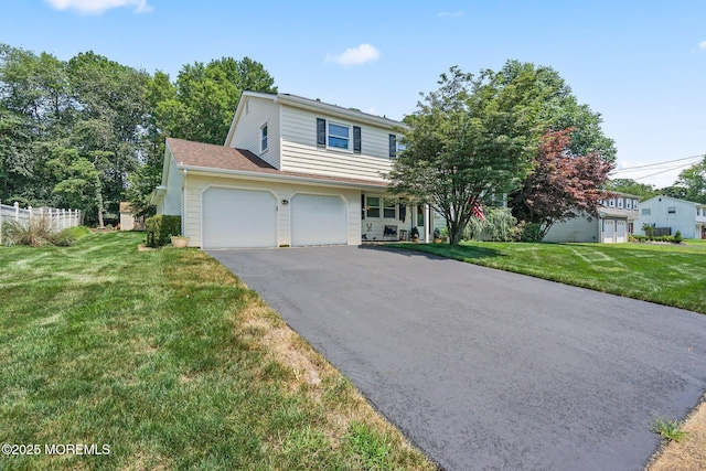 58 Old Bridge Dr, Howell, NJ 07731 - view of front of property with asphalt driveway and a front lawn